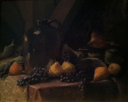 Still Life with Pears and Grapes